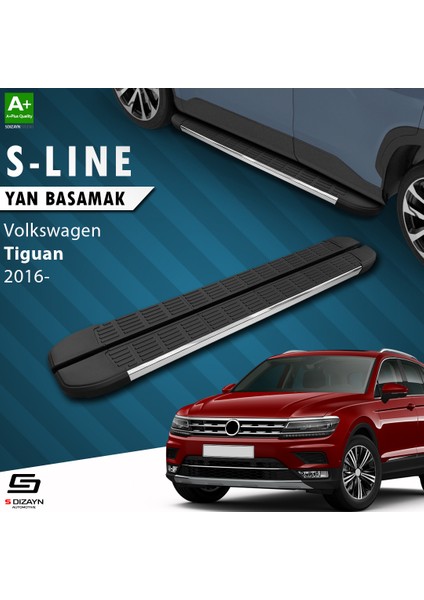 VW Tiguan 2 S-Line Krom Yan Basamak 173 Cm 2016-2024 A+ Kalite