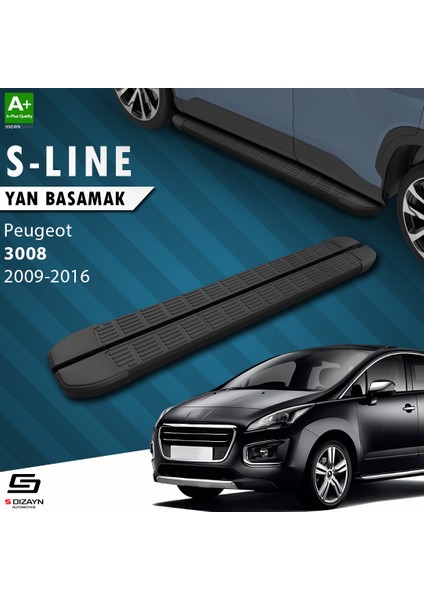 Peugeot 3008 S-Line Siyah Yan Basamak 183 Cm 2009-2016 A+ Kalite