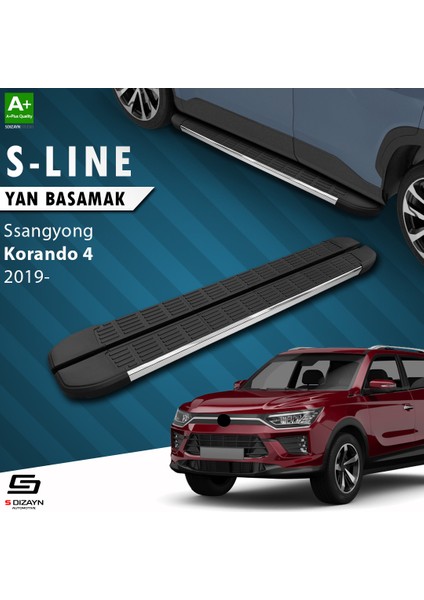 Ssangyong Korando S-Line Krom Yan Basamak 183 Cm 2019 Üzeri A+ Kalite