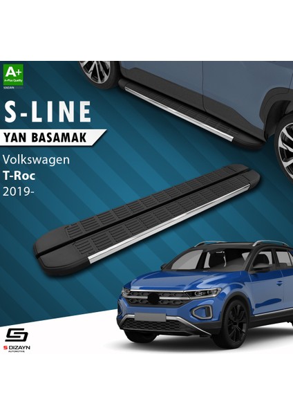 VW T-Roc S-Line Krom Yan Basamak 173 Cm 2019 Üzeri A+ Kalite