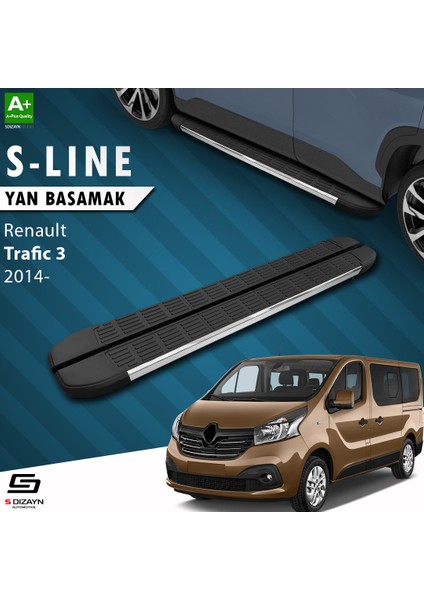 Renault Trafic 3 Kısa Şase S-Line Krom Yan Basamak 223 Cm 2014-2020 A+ Kalite