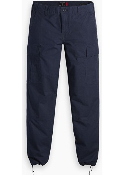 Cargo Lacivert Slim Tapered Pantolon