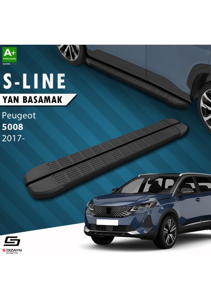 Peugeot 5008 2 S-Line Siyah Yan Basamak 203 Cm 2017-2023 A+ Kalite