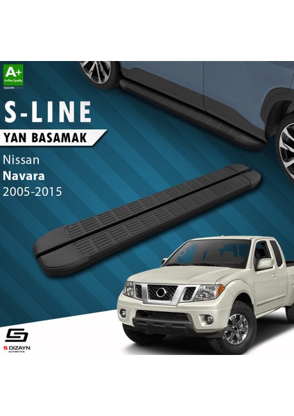 Nissan Navara 2 S-Line Siyah Yan Basamak 203 Cm 2005-2015 A+ Kalite