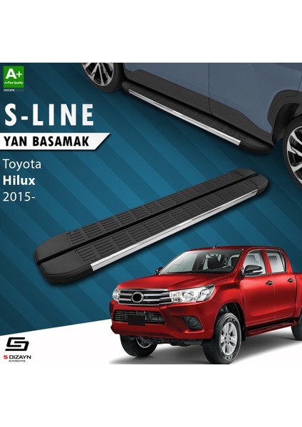 Toyota Hilux 8 S-Line Krom Yan Basamak 203 Cm 2015 Üzeri A+ Kalite