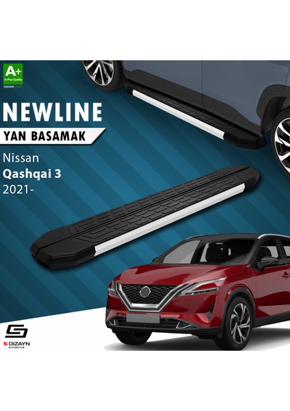 Nissan Qashqai 3 NewLine Aluminyum Yan Basamak 179 Cm 2021 Üzeri A+ Kalite