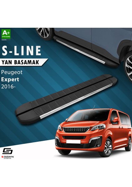 Peugeot Expert 3 Uzun Şase S-Line Krom Yan Basamak 243 Cm 2016 Üzeri A+ Kalite