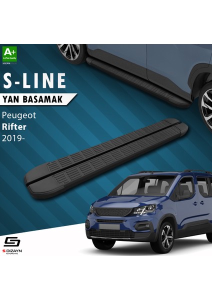 Peugeot Rifter S-Line Siyah Yan Basamak 203 Cm 2019 Üzeri A+ Kalite