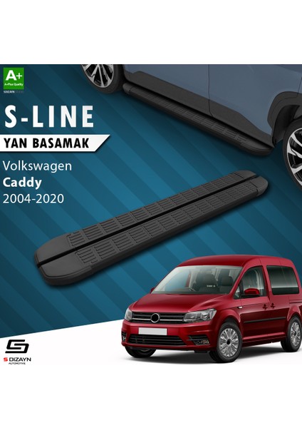 VW Caddy 3 Uzun Şase S-Line Siyah Yan Basamak 223 Cm 2004-2020 A+ Kalite