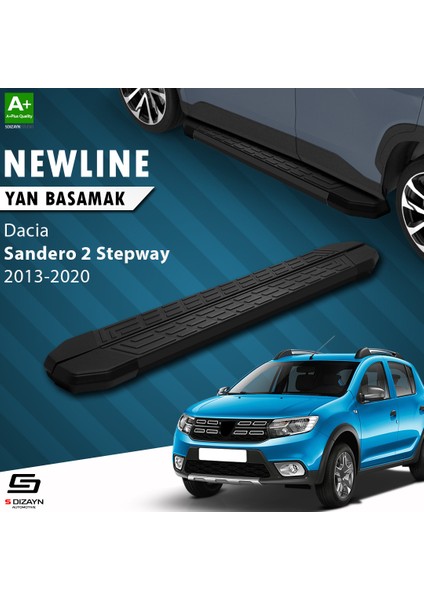 Dacia Sandero 2 Stepway NewLine Siyah Yan Basamak 173 Cm 2013-2020 A+ Kalite