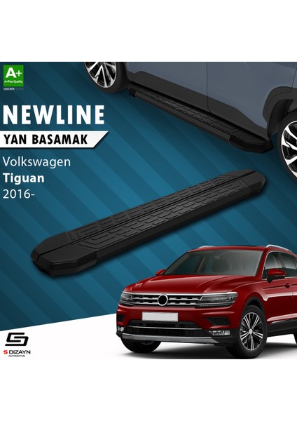 VW Tiguan 2 NewLine Siyah Yan Basamak 179 Cm 2016-2024 A+ Kalite