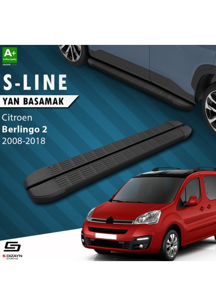 Citroen Berlingo 2 S-Line Siyah Yan Basamak 193 Cm 2008-2018 A+ Kalite