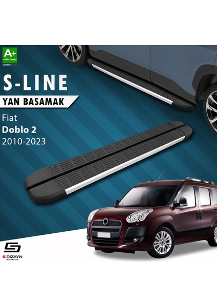 Fiat Doblo 2 Uzun Şase S-Line Aluminyum Yan Basamak 223 Cm 2010-2023 A+ Kalite
