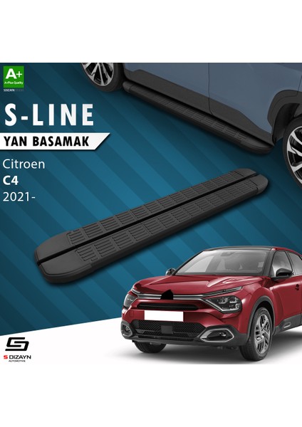 Citroen C4 3 S-Line Siyah Yan Basamak 183 Cm 2021 Üzeri A+ Kalite