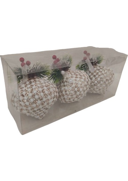 Bohem Fındık Ağaç Süsü Seti 9 cm (3 Parça) fiyatları