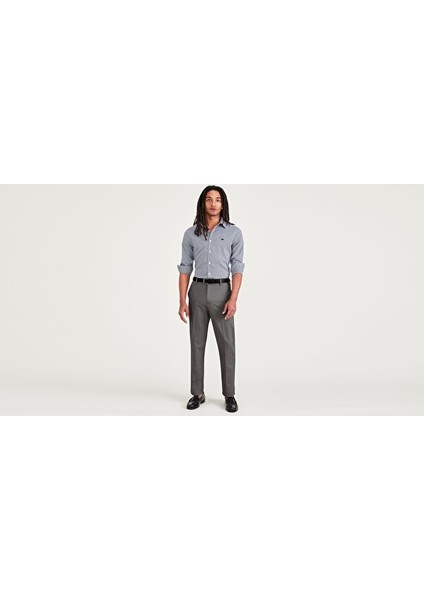 Signature Stain Defender Creased Slim Fit Pantolon