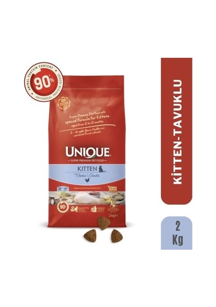 Unıque Kitten (Yavru) Tavuklu Kedi Maması 2 kg