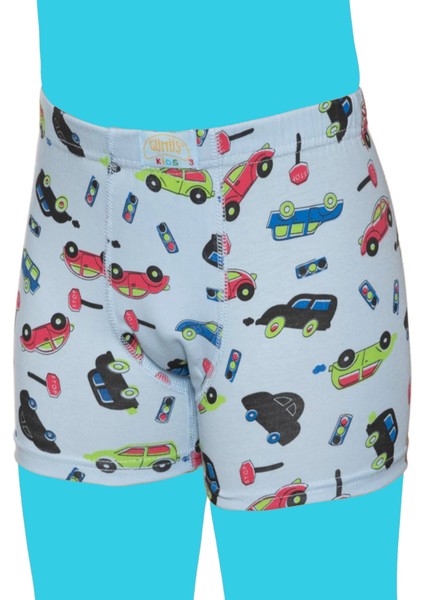 3'lü Paket Karışık Renk Karışık Desen Erkek Çocuk Boxer modelleri