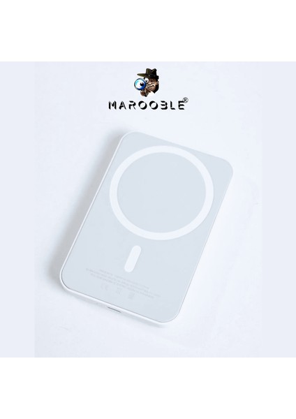 Magsafe 5000 Mah Powerbank Kablosuz Şarj Cihazı Iphone Uyumlu Wireless Şarj Cihazı Telefonun Arkasından Kablosuz Şarj Eder