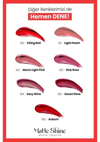 Matte Shine Lipstick fiyatları