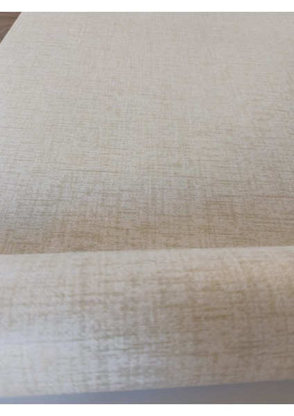 Krem Hafif Simli Kendinden Desenli Hava Alabilen Silinebilir Sade Duvar Kağıdı 5 M² fiyatları