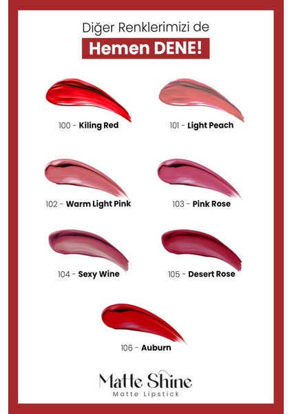 Matte Shine Lipstick modelleri
