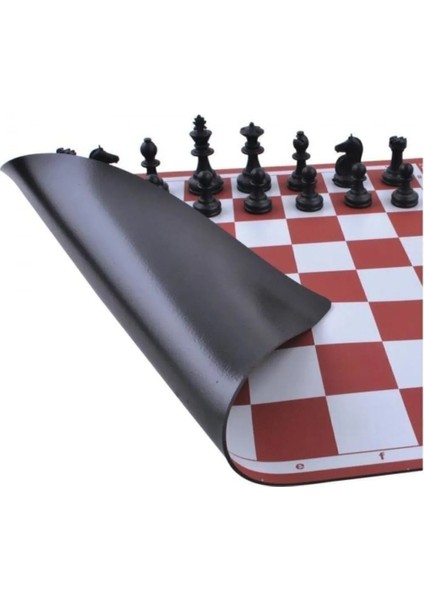 Çantalı Rulo Satranç Seti Takımı Büyük Boy 15X40CM Muhafaza