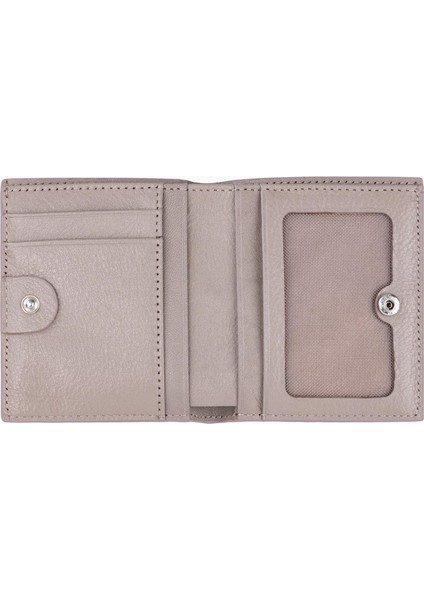 Hakiki Deri RFID Korumalı Kadın Mini Cüzdan 906 - Vizon