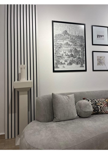 Özbir Mobilya Beyaz Akustik Duvar Paneli 100X240 Ahşap Duvar Paneli indirimleri