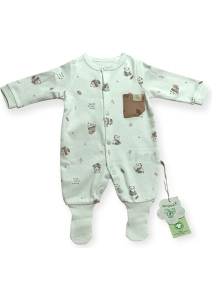 Love Our Earth Romper Wıth Feet Mocha