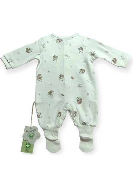 Love Our Earth Romper Wıth Feet Mocha
