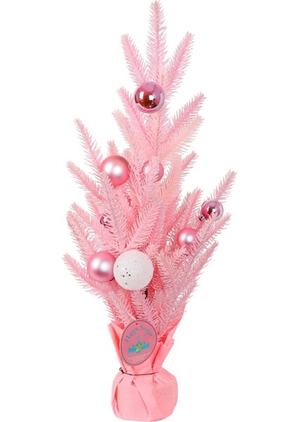 Happy Sugar Pembe Dekorlu Saksılı Ağaç 50 cm