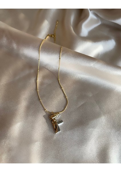 F Harf Gold-Silver Çelik Kolye fiyatları