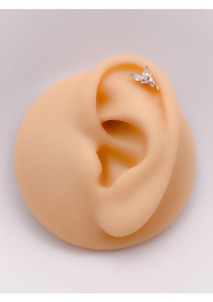 Cerrahi Çelik Piercing Zirkon Taşlı Thinkerbell Peri Figürlü Kıkırdak Helix Tragus Piercing (1Adet)