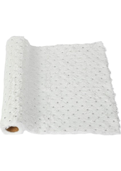 Peluş Beyaz Dekor Rulo 37 cm