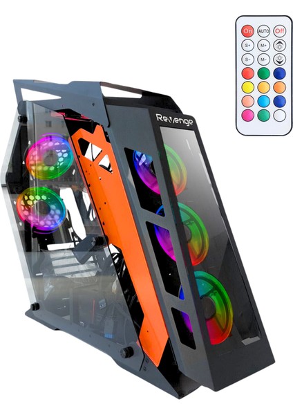 Emperor Atx Robotik 7 Rgb Fanlı Şeffaf Cam Panel Gaming Oyuncu Bilgisayar Kasası