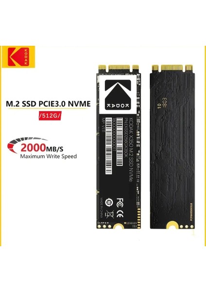 512Gb. X350 Ssd M.2 2280 Nvme PCLe Gen 3.0x4 Yüksek Hızlı 2500MBs.