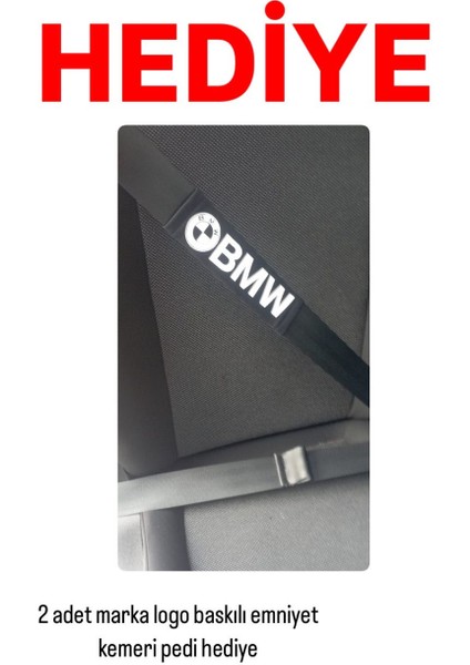 Bmw 1 Serisi Penye Oto Koltuk Kılıfı - Marka Logo Baskılı - Siyah fırsatları