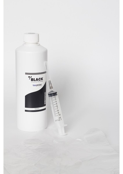 Epson Uyumlu L4150500 ml Siyah Renk Muadil Mürekkep+Enjektör+Eldiven