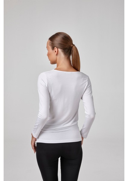 Kadın Büzgülü V Yaka Uzun Kollu Body Bluz fiyatları