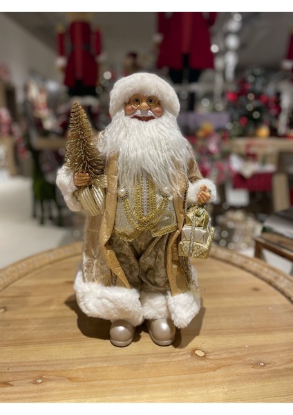 Altın Noel Baba 45 cm