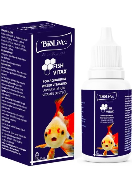 Fish Vitax Akvaryum Balıkları Için Vitamin Desteği 50ML