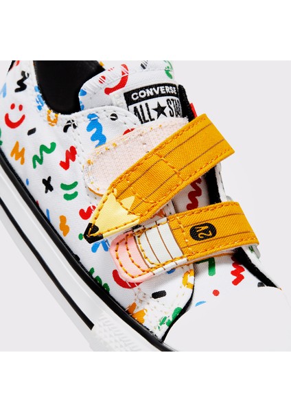 Chuck Taylor All Star Easy On Doodles Çocuk Beyaz Sneaker fırsatları