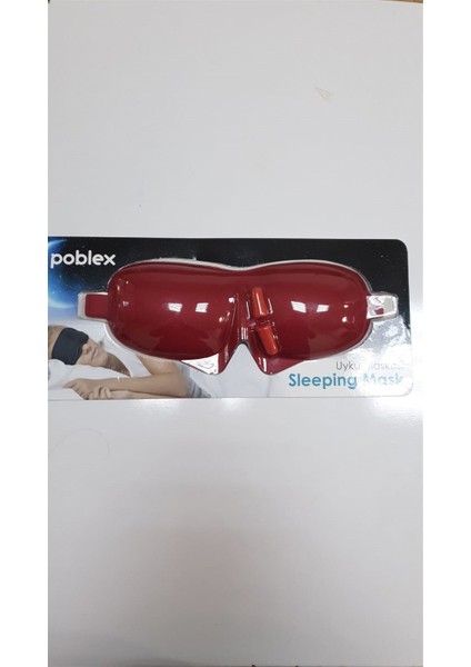 Uyku Maskesi 3D Kırmızı + Köpük Kulak Tıkacı