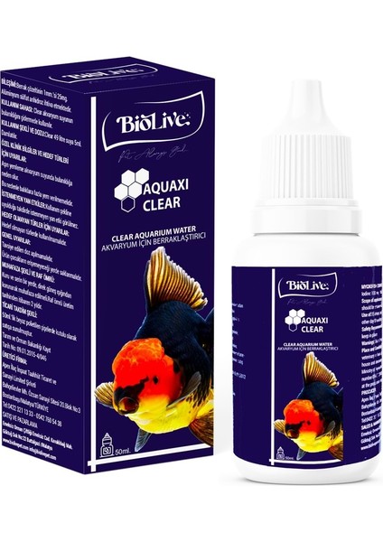 Aquaxı Clear Akvaryum Su Berraklaştırıcı 50ml
