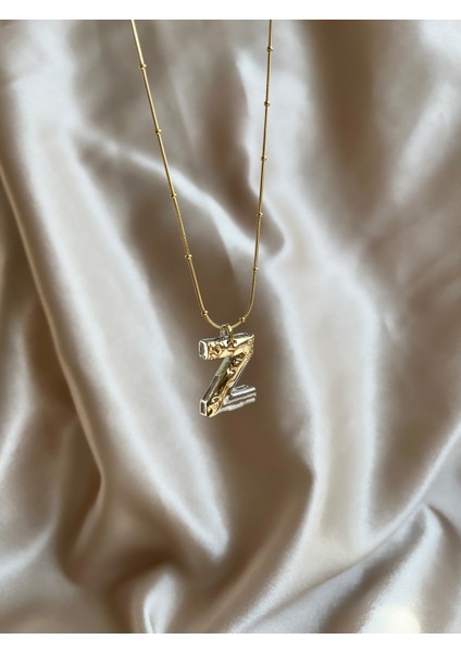 Z Harf Gold-Silver Çelik Kolye fiyatları