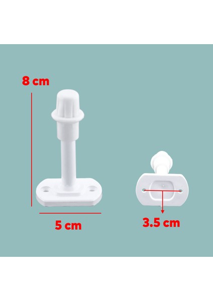5 Adet Mobilya Kapı Arkası Kolu Stoperi Tamponu Plastik Beyaz 8 cm Stopu Durdurucusu Tutucu Tutacağı fiyatları