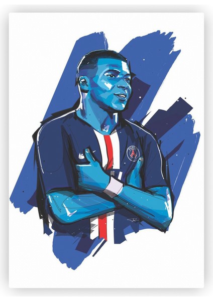 Kylian Mbappe Ahşap Poster 20 x 29 cm