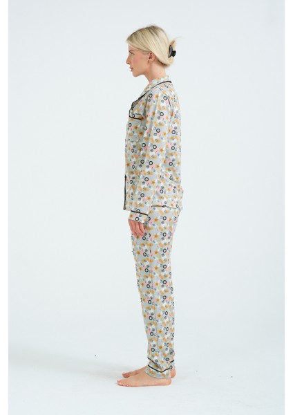 Gömlek Yakalı Pijama Takımı modelleri