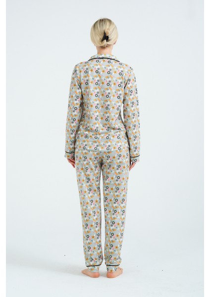 Gömlek Yakalı Pijama Takımı